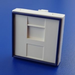 Adapter gniazd tele-komp 45x45mm pojedynczy