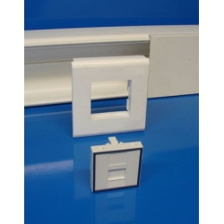 Adapter gniazd tele-komp 45x45mm pojedynczy