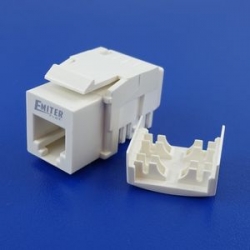 Gniazdo telefoniczne RJ12 białe